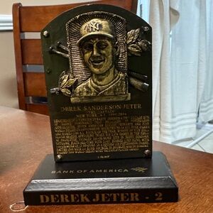 Derek Jeter Baseball Memorabilia Replica Plaque